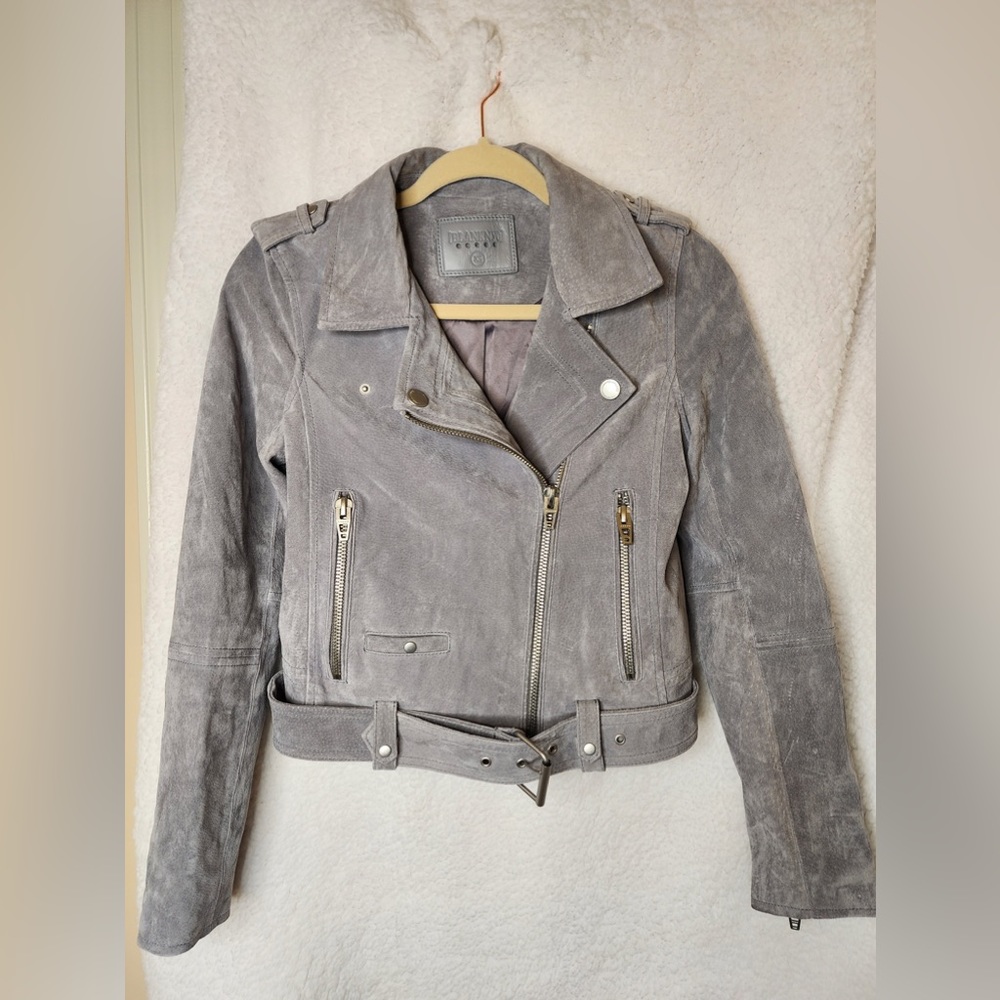 BlankNYC Grey Suede Jacket